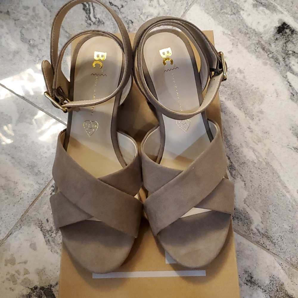 BC Taupe Block Heel